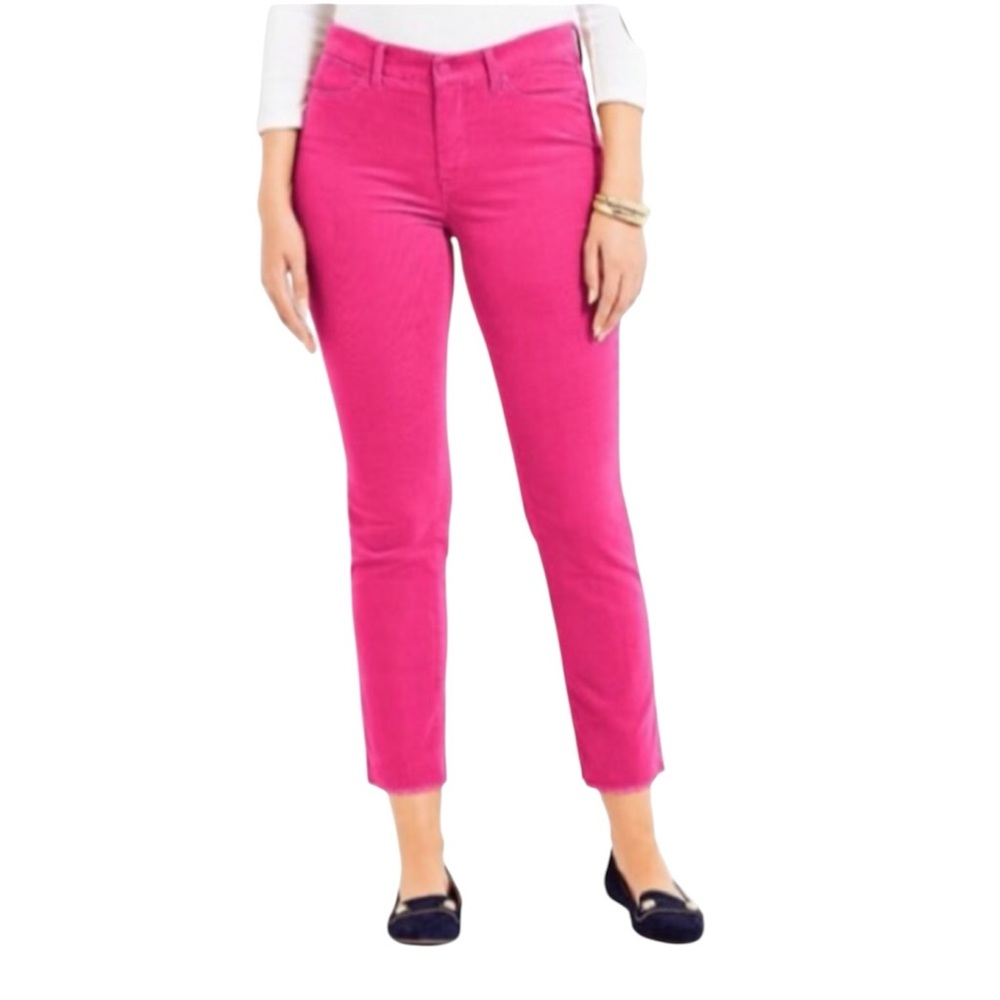 Talbots Flawless 5-Pocket Frayed Hem Corduroys Slim Ankle Stretch Corduroy 10